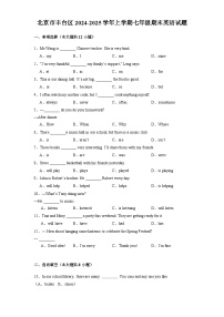 北京市丰台区2024-2025学年上学期七年级期末 英语试题（含解析）