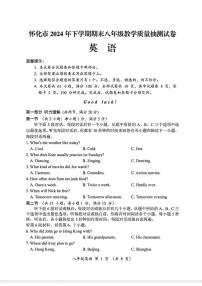 湖南省怀化市2024-2025学年八年级上学期期末考试英语试题