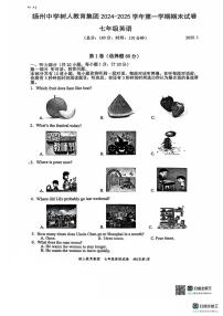 江苏省扬州中学树人教育集团2024-2025学年七年级上学期期末考试英语试卷