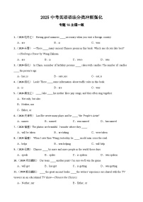 专题16主谓一致（含答案+解析）—2025中考英语语法分类冲刺强化 [中考真题+名校模拟]