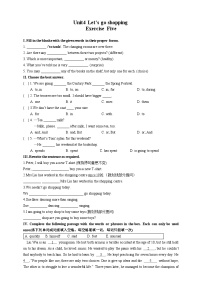 初中英语沪教牛津版(五四制)七年级下册（新版）Module 2 Better futureUnit 4 Let's go shopping精品课后作业题