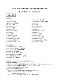 初中英语沪教牛津版（2024）九年级下册Unit 3 The environment优秀课后复习题