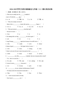 2024-2025学年天津市滨海新区七年级（上）期末英语试卷（含详细答案解析)