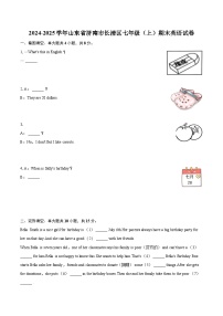 2024-2025学年山东省济南市长清区七年级（上）期末英语试卷（含详细答案解析）