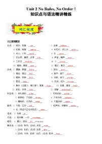 2025新人教版七年级下册英语 Unit 2知识点梳理及语法讲义(教师版)