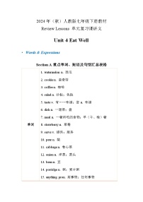 人教版（2024）Unit 4 Eat Well优秀学案设计