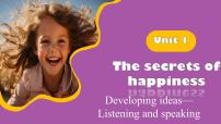 英语七年级下册（2024）Unit 1 The secrets of happinessDeveloping ideas授课课件ppt