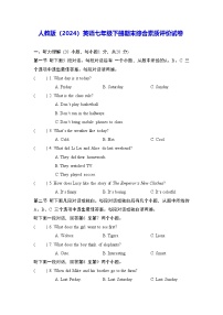 人教版（2024）英语七年级下册期末综合素质评价试卷（含答案解析）