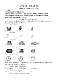 四川省宜宾市2024-2025学年七年级下学期开学考试 英语试题