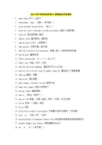 备战2025中考英语短语复习之新课标词汇对应重点短语搭配学案