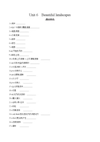 初中牛津译林版（2024）Unit 6 Beautiful landscapes同步测试题