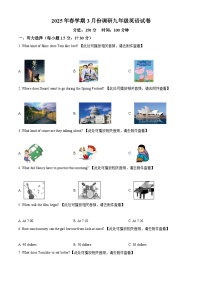 江苏省盐城市盐都区2024-2025学年九年级下学期3月月考英语试题（原卷版+解析版）
