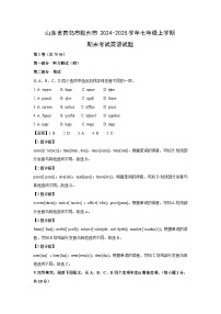 2024-2025学年山东省青岛市胶州市七年级上学期期末考试英语英语试卷（解析版）