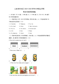 山东省齐河县2024-2025学年七年级上学期期末考试英语英语试卷