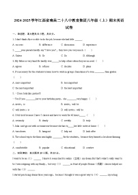 2024-2025学年江西省南昌二十八中教育集团八年级（上）期末英语试卷(含详细答案解析)