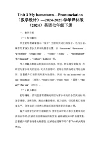 初中英语牛津译林版（2024）七年级下册（2024）Unit 3 My hometown教案及反思