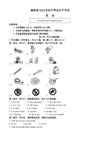 精品解析：2024年青海省中考英语真题（解析版）