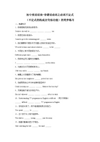 专题1 非谓语动词之动词不定式（不定式的构成及句法功能）（过关练）-备战2025年中考英语语法复习专题讲练（全国通用）