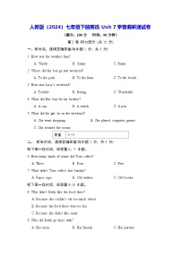 初中英语人教版（2024）七年级下册（2024）Unit 7 A Day to Remember课后作业题