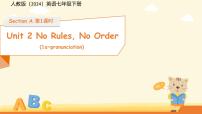 英语七年级下册（2024）Unit 2 No Rules, No Order教学课件ppt