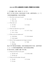 2024-2025学年人教版英语七年级下册第二学期期中复习巩固卷