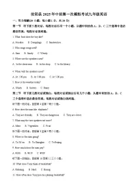 2025年河南省洛阳市汝阳县中考一模英语试题（原卷版+解析版）
