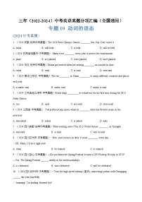 2025中考复习专题10 动词的语态-三年（2022-2024）中考英语真题分类汇编（全国通用）