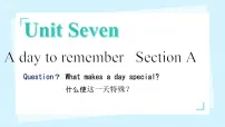 人教版（2024）七年级下册（2024）Unit 7 A Day to Remember教学演示ppt课件
