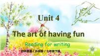 英语外研版（2024）Unit 4 The art of having funPresenting ideas图片ppt课件