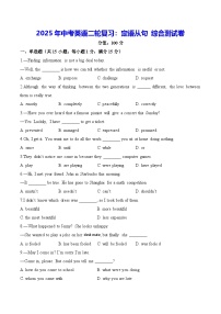 2025年中考英语二轮复习：定语从句 综合测试卷（含答案解析）