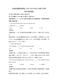 云南省昭通市昭阳区2023-2024学年八年级下学期期中英语试卷（解析版）