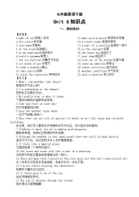 初中英语人教版（2024）七年级下册（2024）Unit 6 Rain or Shine学案设计