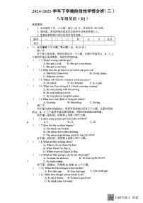 河南省漯河市召陵区2024-2025学年八年级下学期4月期中考试英语试题及答案