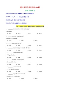 专题07 期中复习之单元语法综合练100题（Units 1-4）试卷（原卷+解析）-2024-2025学年七年级英语下学期期中复习查缺补漏冲刺满分（人教版2024）
