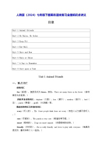 人教版（2024）七年级下册英语期末复习全册知识点讲义