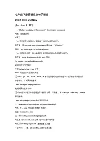 初中英语Unit 5 Here and Now学案设计