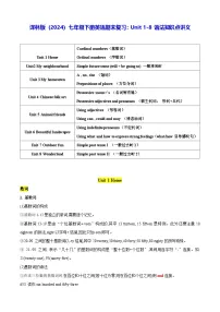 译林版（2024）七年级下册英语期末复习：Unit 1-8 语法知识点讲义