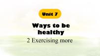 冀教版（2024）七年级下册（2024）Unit 7 Ways to be healthyLesson 2 Exercising more课前预习课件ppt