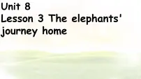 初中英语冀教版（2024）七年级下册（2024）Unit 8 I love nature!Lesson 3 The elephants' journey home教学演示ppt课件