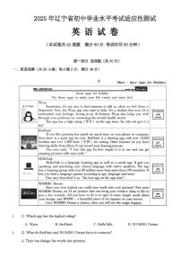 2025年辽宁省盘锦市兴隆台区八校联考中考一模英语试卷（中考模拟）