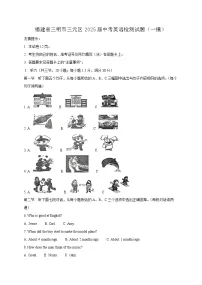 福建省三明市三元区2025届中考英语检测试题（一模）含答案