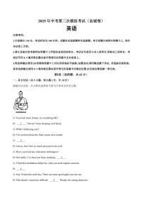 英语（江苏盐城专用，无听力）试卷（原卷+解析）-2025年中考第三次模拟考试