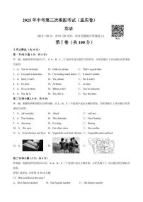英语（重庆专用，含听力）试卷（原卷+解析）-2025年中考第三次模拟考试