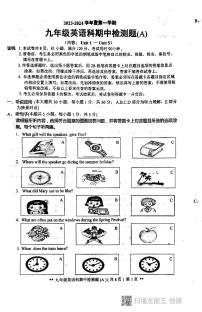 广东省汕头市潮阳区多校2023-2024学年九年级上学期期中考试英语试题