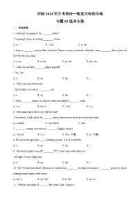 专题05冠词专练-冲刺2024年中考英语一轮复习语法专练(原卷版)