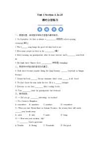 初中英语人教版（2024）八年级上册（2024）2a-2f优秀综合训练题