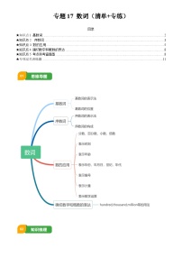 专题17 数词(清单+专练)-2025中考英语二轮专题复习试题（含答案）