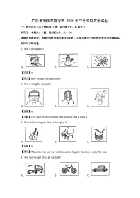 广东省揭阳市普宁市2025年中考模拟英语试题（解析版）