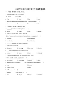 2025年北京市三帆中学中考英语零模试卷(含详细答案解析)