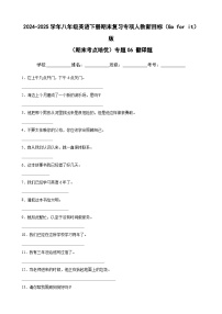 （期末考点培优）专题06 翻译题卷-2024-2025学年八年级英语下册期末复习考点培优专项人教新目标（Go for it）版（含答案解析）